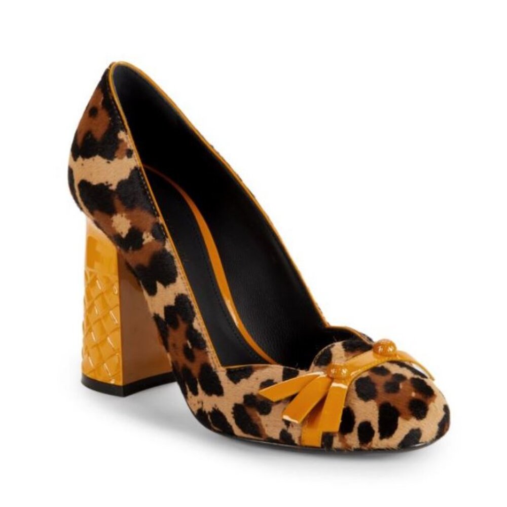 Bottega Veneta Animal Print Calf Hair Pumps
